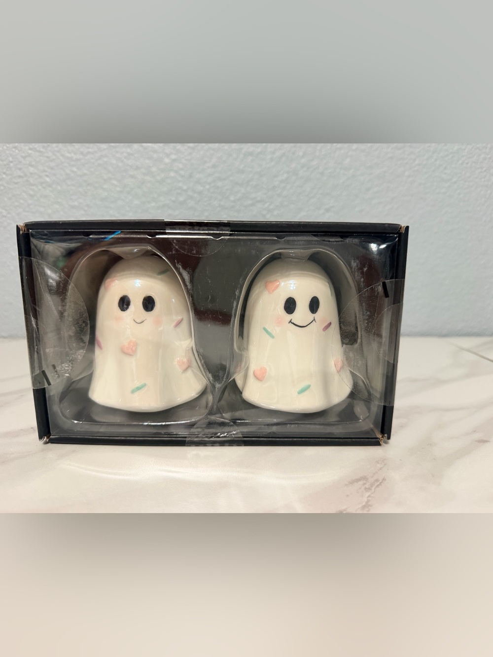 Halloween Sprinkle Ghost Salt and Pepper Shakers